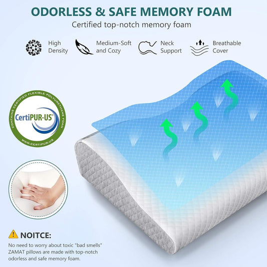 Foam Pillow for Neck Pain Relief – Orthopedic Comfort for Better Sleep