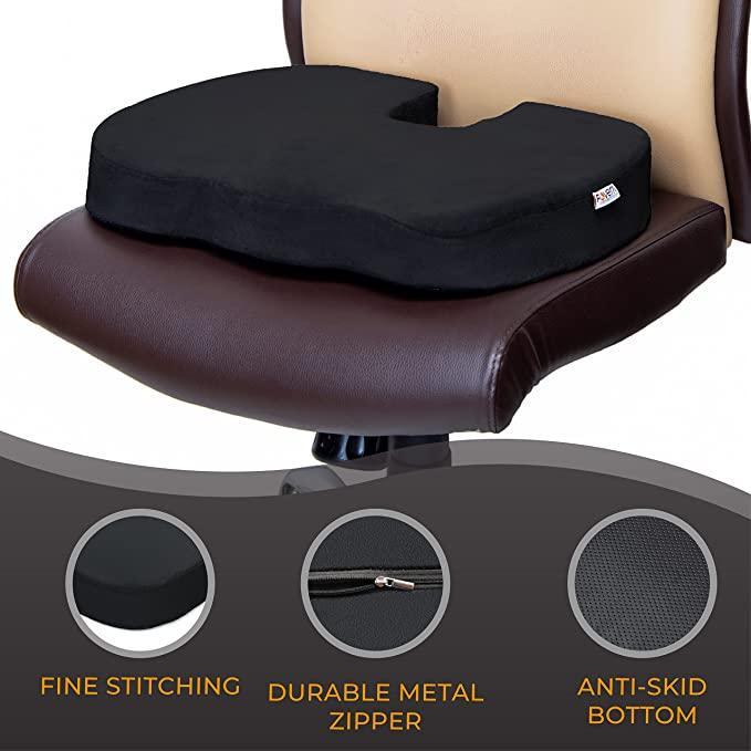 Orthopedic Seat Cushion for Office Chair & Car | Back Pain Relief