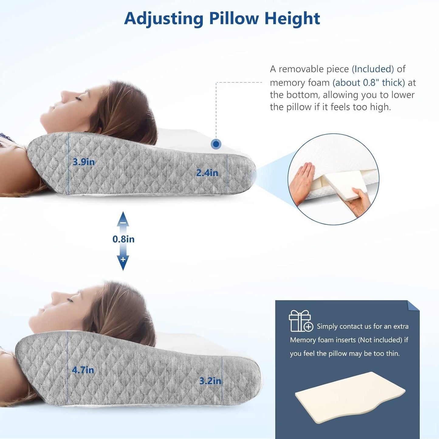 Foam Pillow for Neck Pain Relief – Orthopedic Comfort for Better Sleep